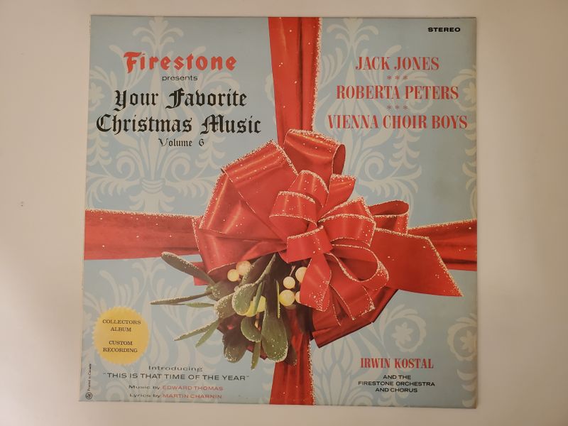 Jack Jones, Roberta Peters, Vienna Choir Boys, Irwin Kostal and the Firestone Orchestra and Chorus Firestone presents Your Favorite Christmas Music Volume 6 vinyl record